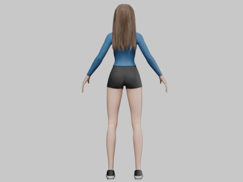 Stylized cute woman V35499 3D 모델