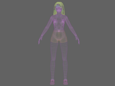 Stylized cute woman V35499 3D 모델