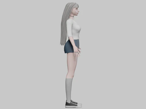 Stylized pretty woman V31326 3D Model
