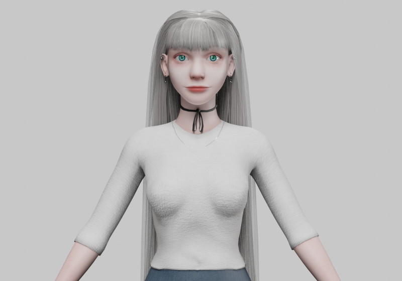 Stylized pretty woman V31326 3D मॉडल .c4d .max .obj .3ds .fbx .stl .blend
