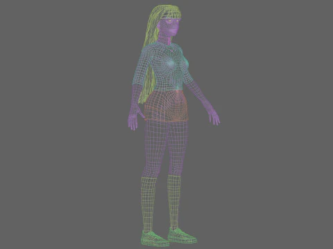 Stylized pretty woman V31326 3D Model