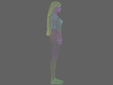 Stylized pretty woman V31326 3D Model