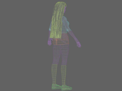 Stylized pretty woman V31326 3D Model
