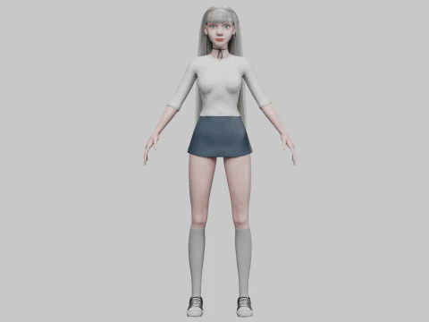 Stylized pretty woman V31326 3D Model