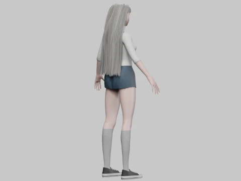 Stylized pretty woman V31326 3D Model