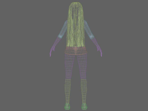 Stylized pretty woman V31326 3D Model