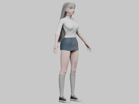 Stylized pretty woman V31326 3D Model