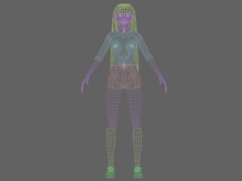Stylized pretty woman V31326 3D Model