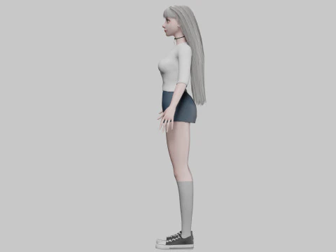 Stylized pretty woman V31326 3D Model