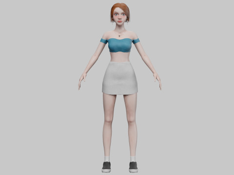 Sweet basic woman V28660 Modelo 3D