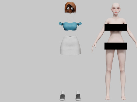Sweet basic woman V28660 Modelo 3D