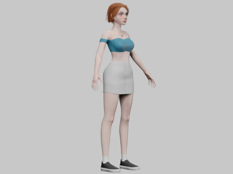Sweet basic woman V28660 Modelo 3D