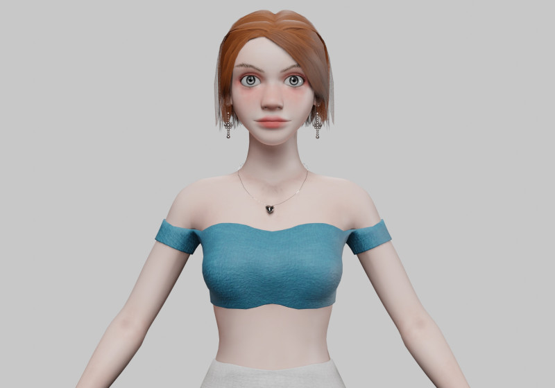 Sweet basic woman V28660 Modelo 3D .c4d .max .obj .3ds .fbx .stl .blend