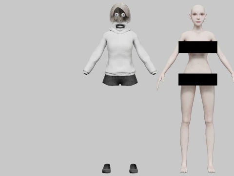 Sweet classic woman V30520 3D Model