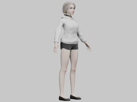 Sweet classic woman V30520 3D Model