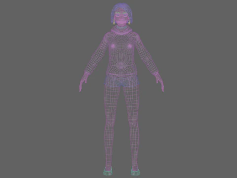Sweet classic woman V30520 3D Model