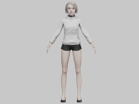 Sweet classic woman V30520 3D Model