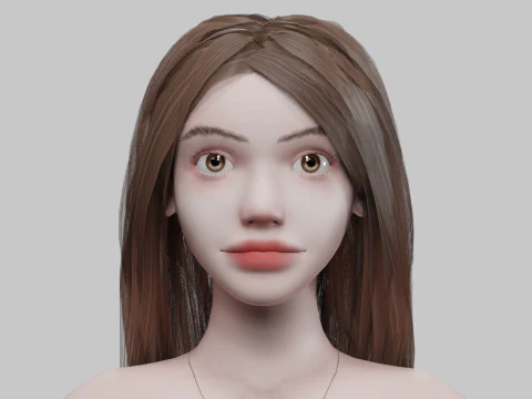 Sweet cute woman V34129 3D Model