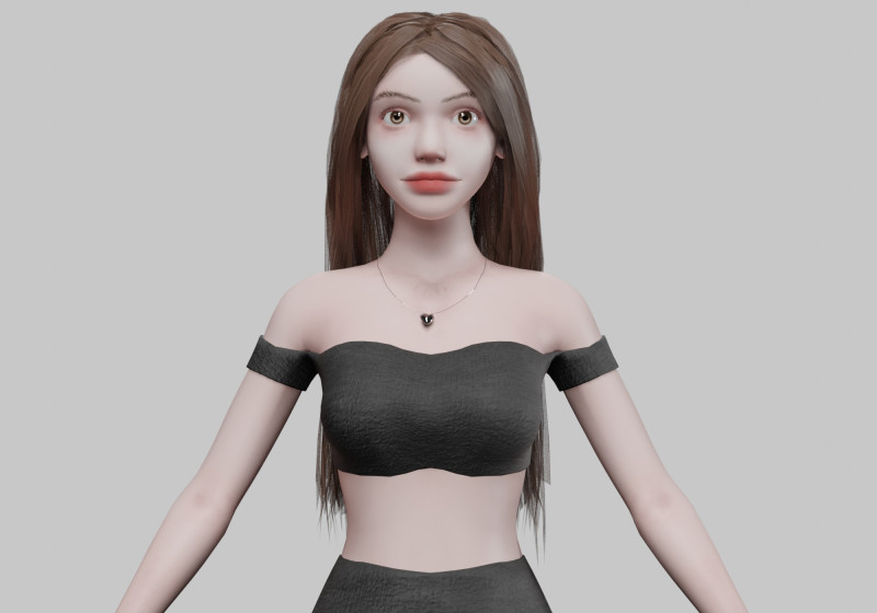 Sweet cute woman V34129 3D-Modell .c4d .max .obj .3ds .fbx .stl .blend 