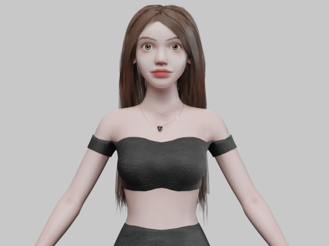 Sweet cute woman V34129 3D 모델