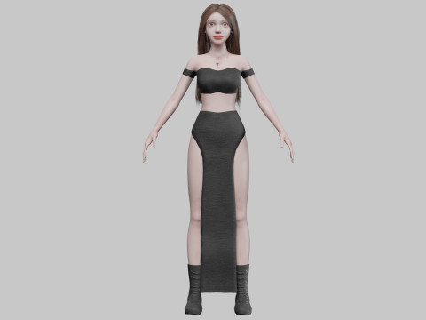 Sweet cute woman V34129 3D-Modell