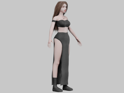 Sweet cute woman V34129 3D-Modell