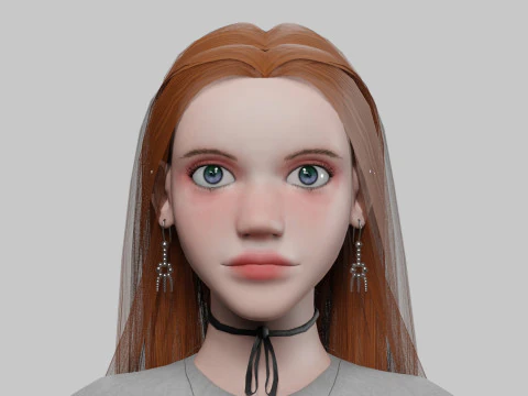 Sweet teen woman V35365 3D Model