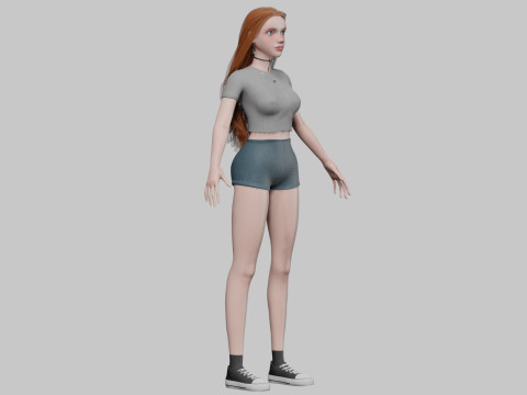 Sweet teen woman V35365 Modelo 3D