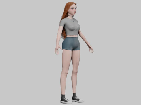 Sweet teen woman V35365 3D Model