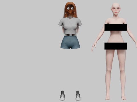 Sweet teen woman V35365 Modelo 3D