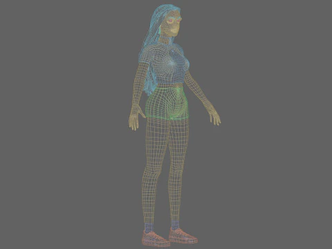 Sweet teen woman V35365 3D Model