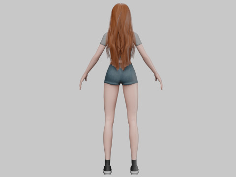 Sweet teen woman V35365 Modelo 3D