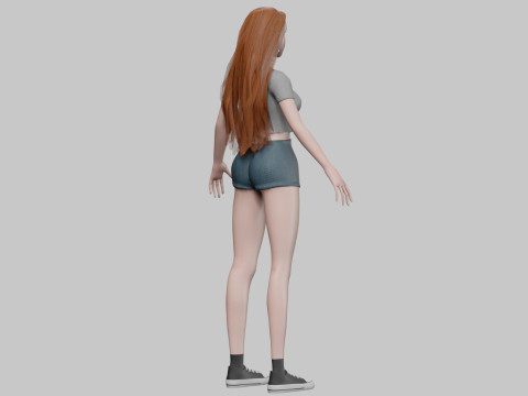 Sweet teen woman V35365 Modelo 3D