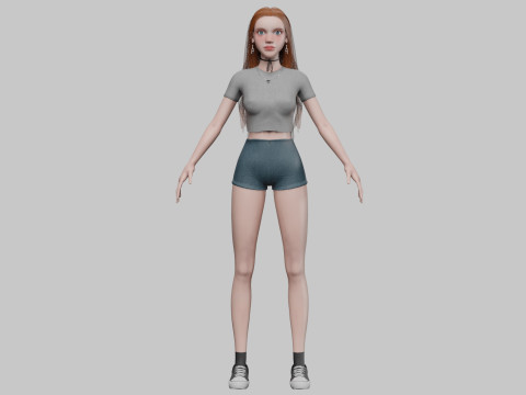 Sweet teen woman V35365 Modelo 3D