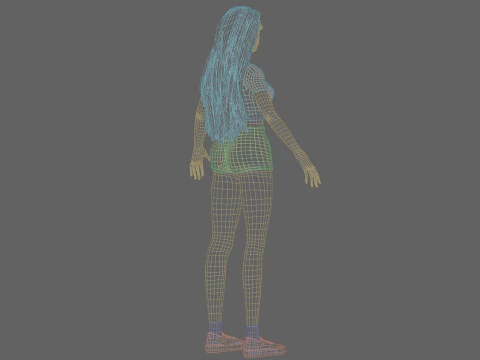 Sweet teen woman V35365 3D Model