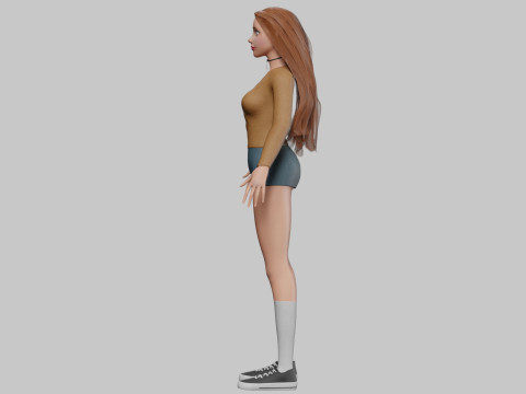 Teen cute woman V33686 3D Модель