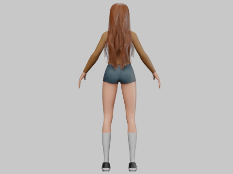 Teen cute woman V33686 3D Модель