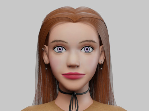 Teen cute woman V33686 3D Модель