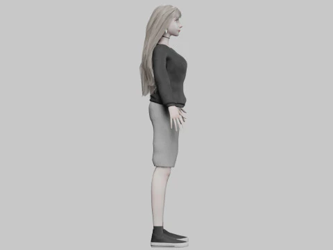 Teen pretty woman V35059 3D Model