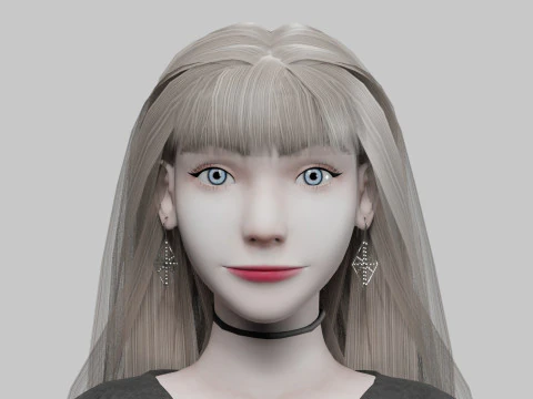 Teen pretty woman V35059 3D Model