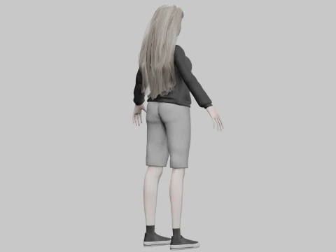 Teen pretty woman V35059 3D Model