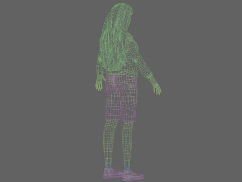 Teen pretty woman V35059 3D Model