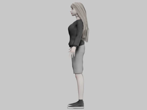 Teen pretty woman V35059 3D Model