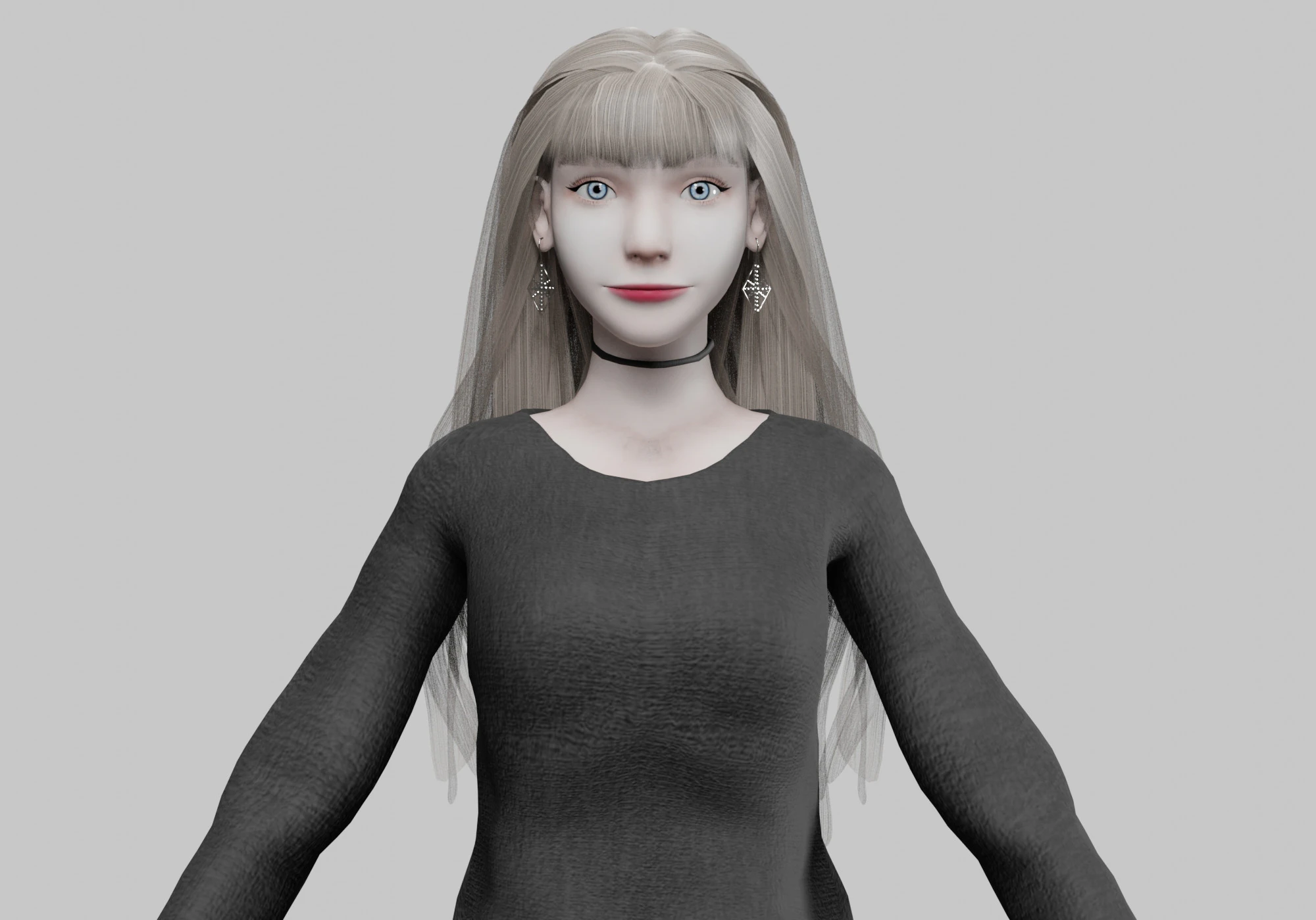 Teen pretty woman V35059 3D Model .c4d .max .obj .3ds .fbx .stl .blend