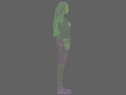 Teen pretty woman V35059 3D Model