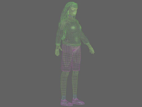 Teen pretty woman V35059 3D Model