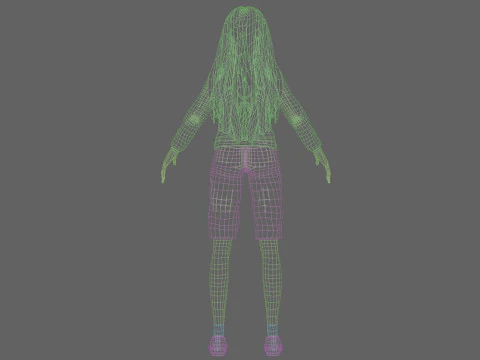 Teen pretty woman V35059 3D Model