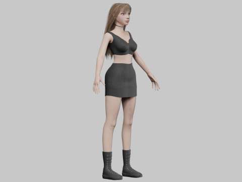 Teen sweet woman V35843 3D Model