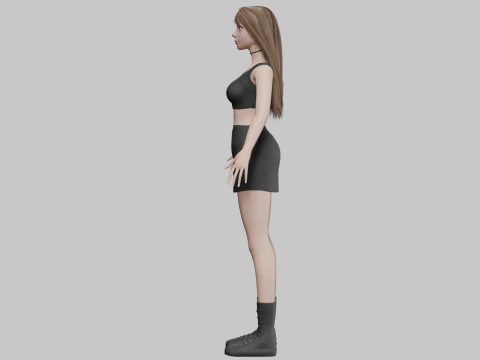 Teen sweet woman V35843 3D Model