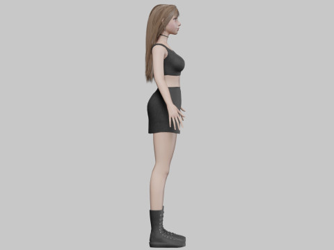 Teen sweet woman V35843 3D Model